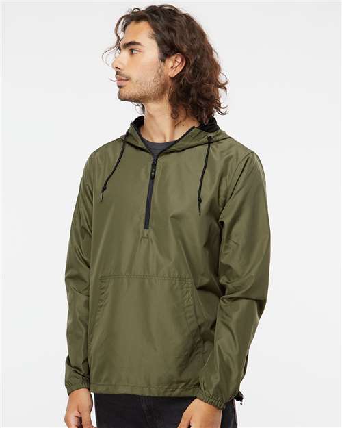 Lightweight Quarter-Zip Windbreaker Pullover Jacket